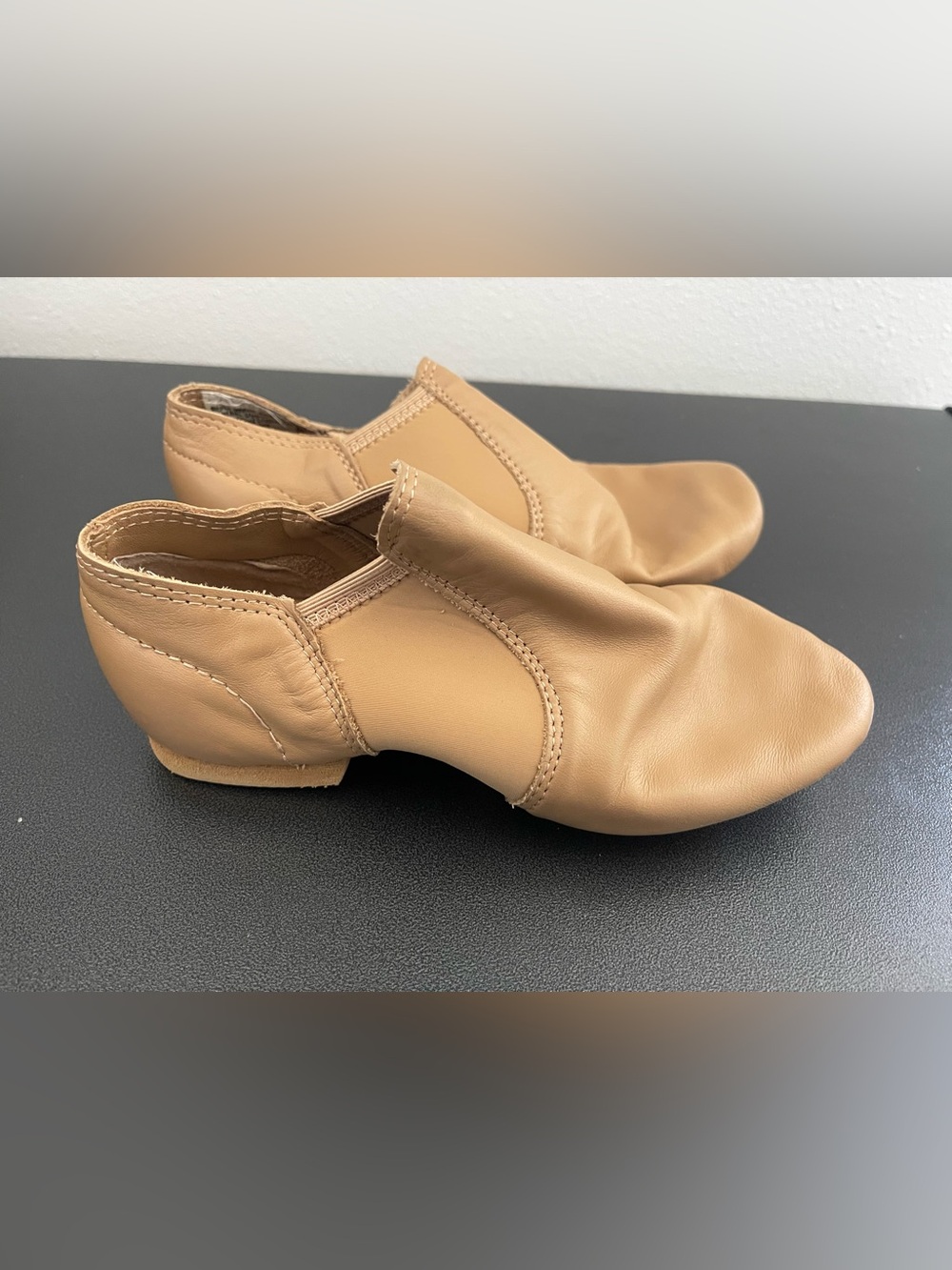Weissman Beige/Tan Leather Slip-On Jazz Dance Shoe W800 5AM